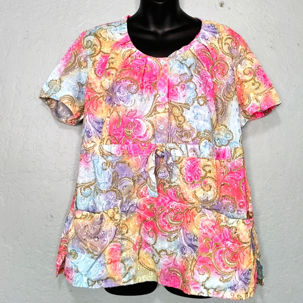 Elan Women's Scrub Top L